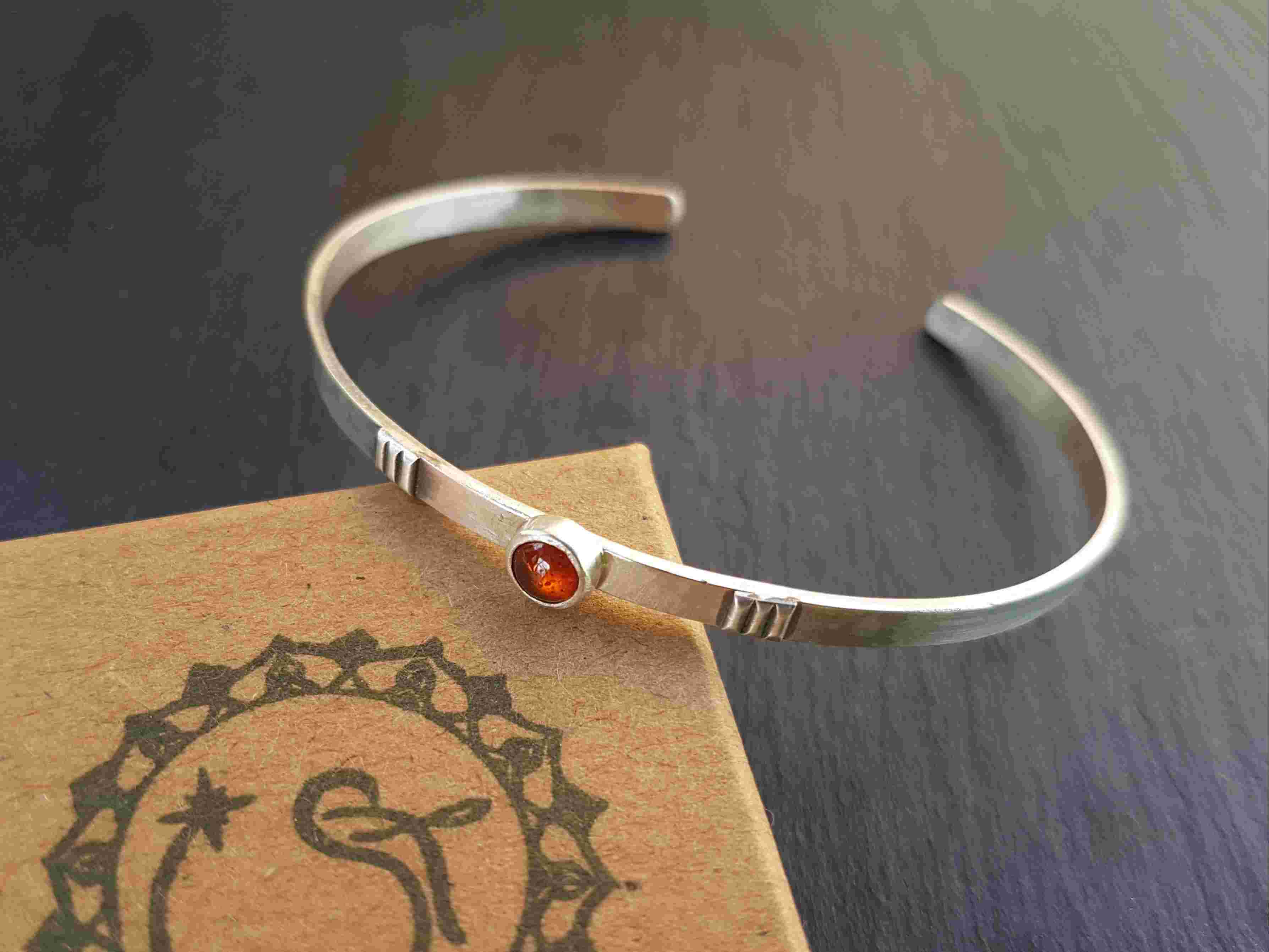 Grenat hessonite et argent - vendu