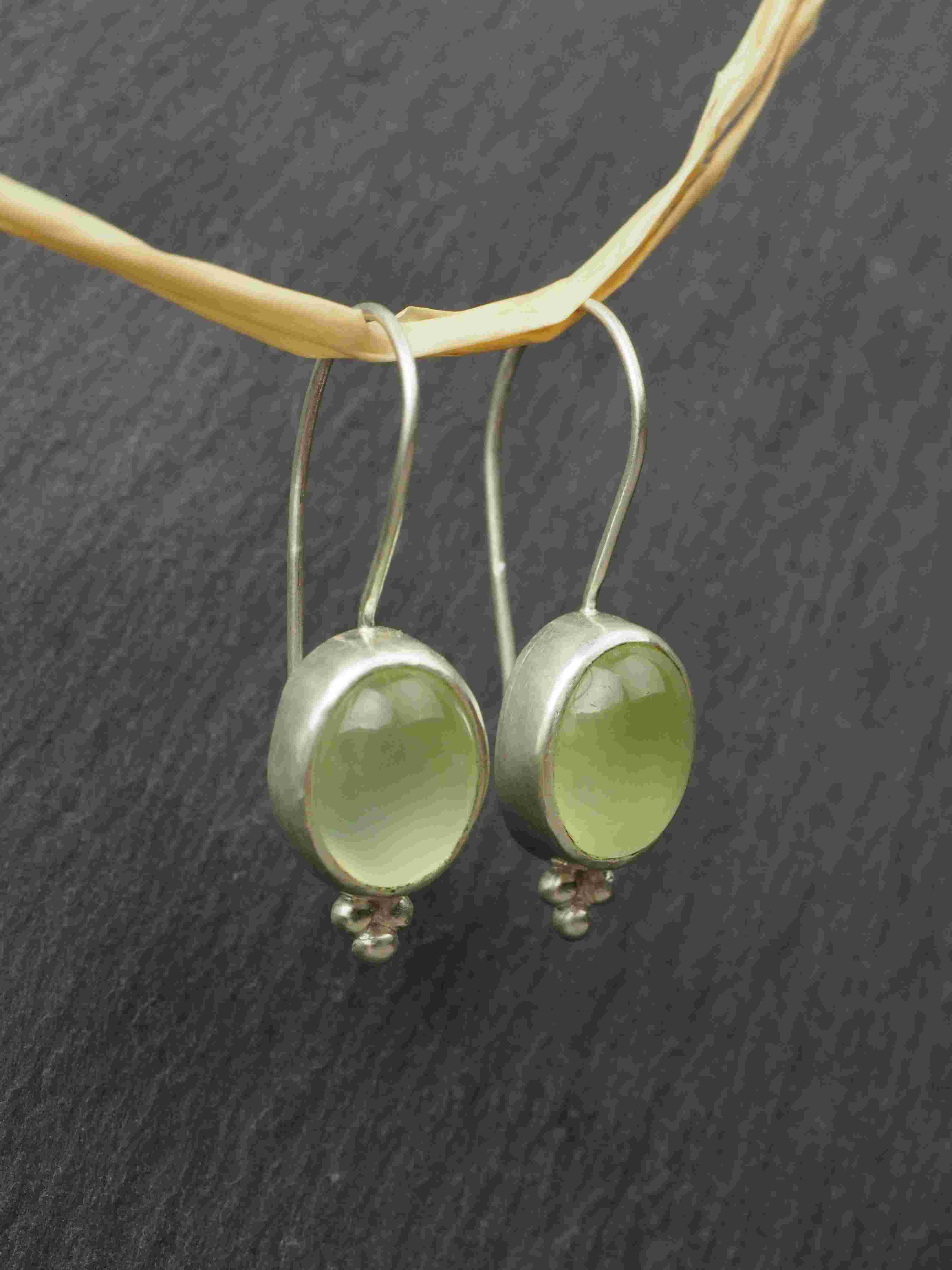 Prehnite et argent - sur commande